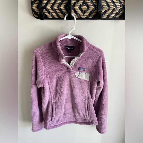 Patagonia Women's Lavender Light Purple Re-tool Quarter Snap Pullover - Small - Picture 6 of 11
